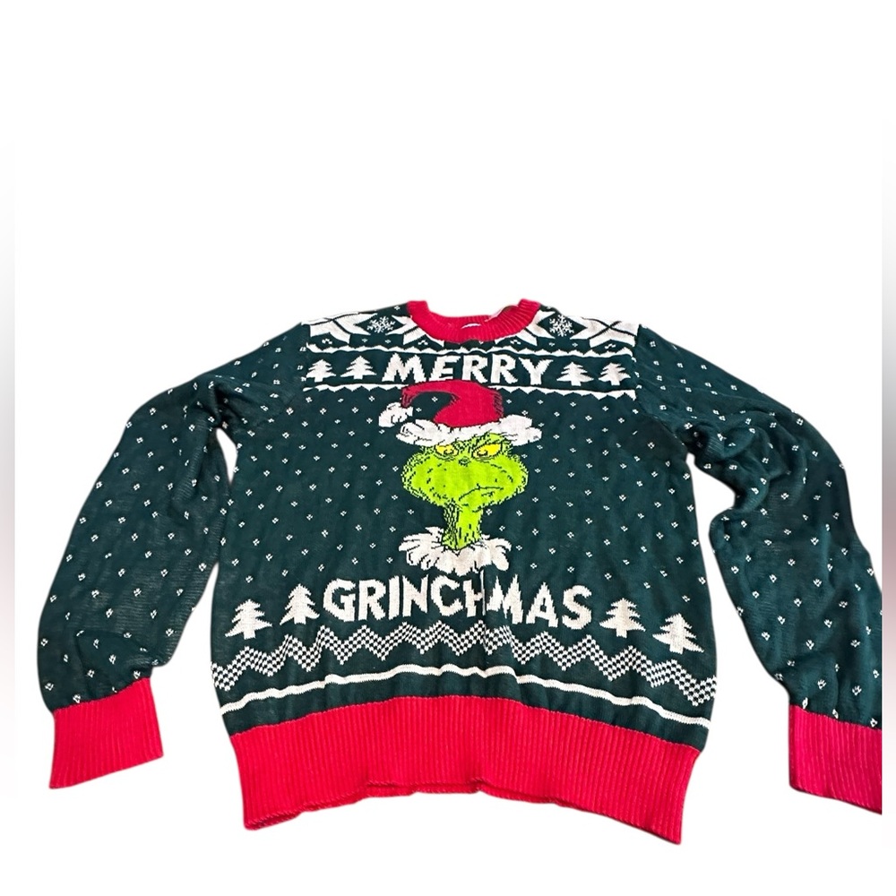 Merry Grinchmas men’s Ugly Christmas Sweater Dr. Seuss The Grinch Size‎ Medium